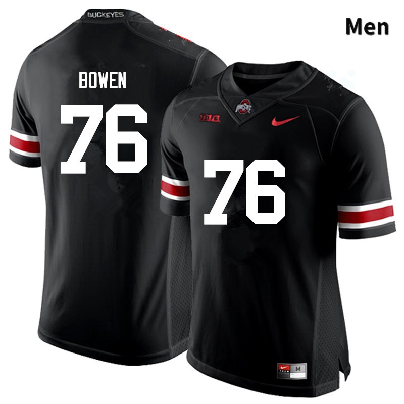 Ohio State Buckeyes Branden Bowen Men's #76 Black Game Stitched College Football Jersey